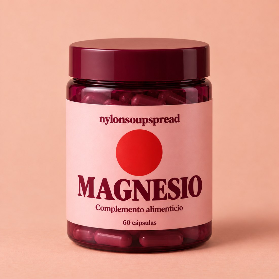 Bote de Magnesio, complemento alimenticio, 60 cápsulas